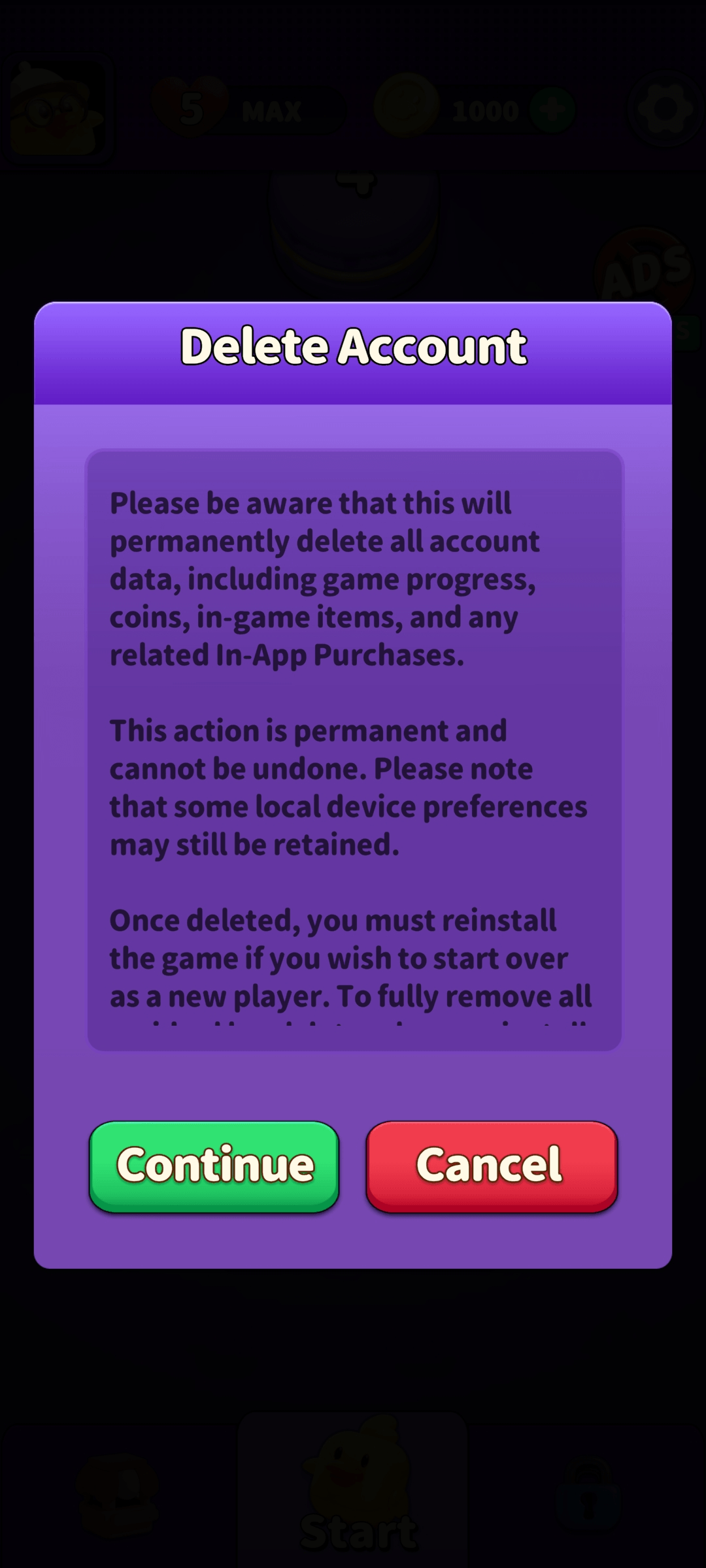 click continue